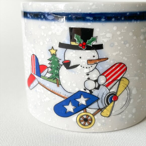 Mikasa Christmas Votive Candle Holder Set Teddy Bear Santa on Reindeer & Snowman - Picture 3 of 8